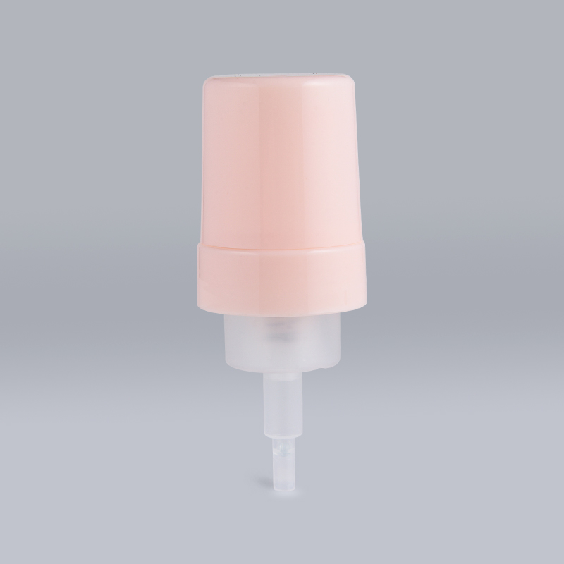 Pink cosmetic facial cleanser foam pump